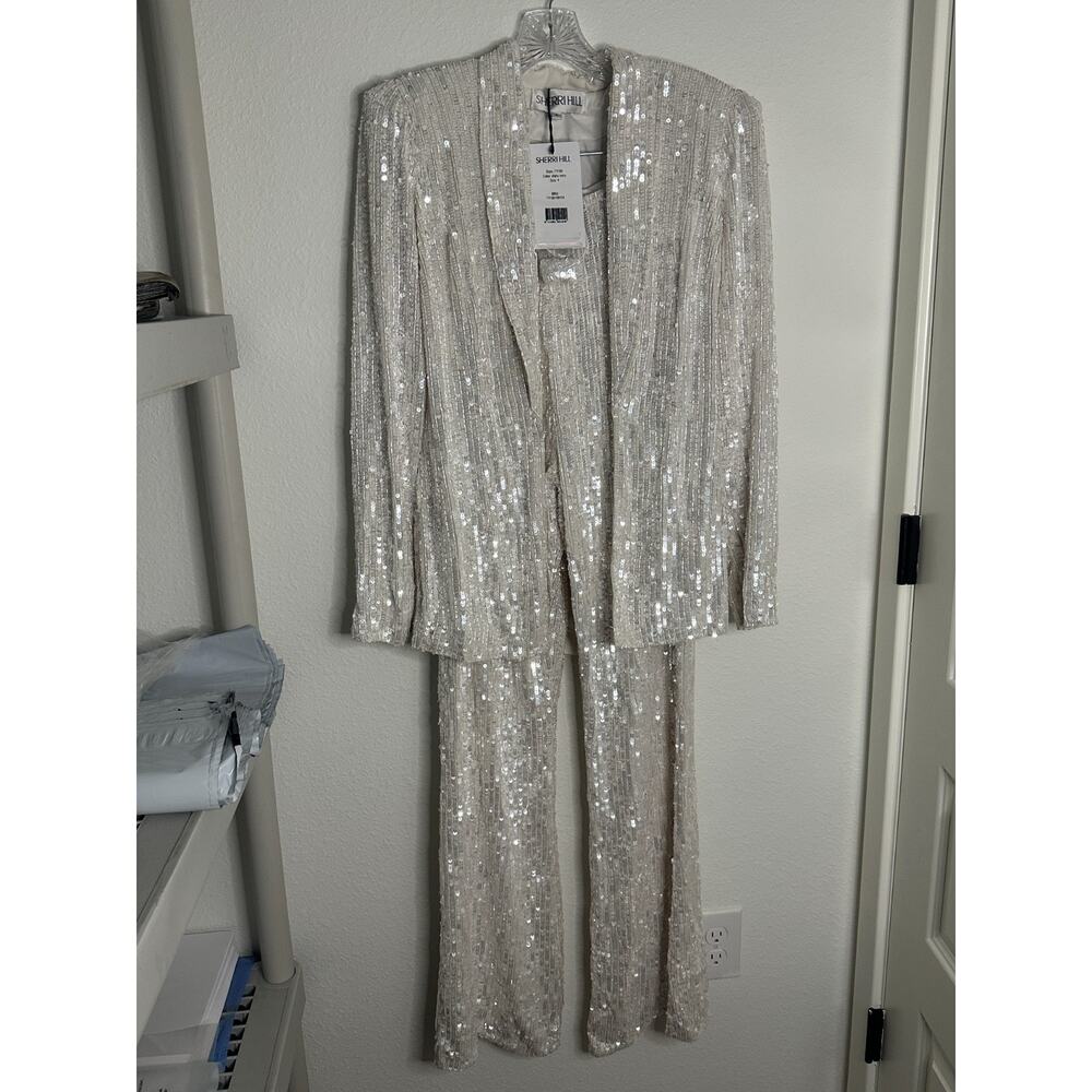 Sherri Hill Shiny Sequin Suit - Picture 3 of 7